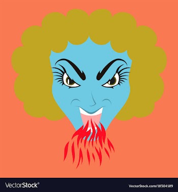 Flat icon on theme evil women vector image