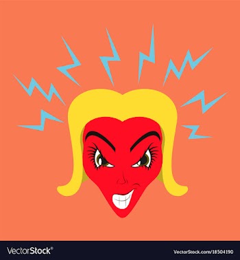Flat icon on theme evil women vector image