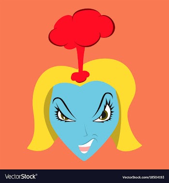 Flat icon on theme evil women vector image