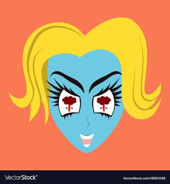 Flat icon on theme evil women vector image