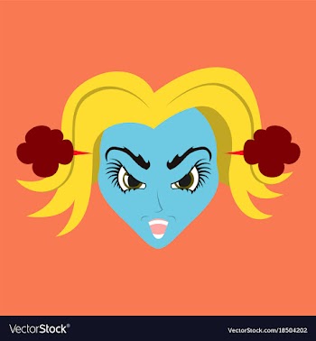 Flat icon on theme evil women vector image