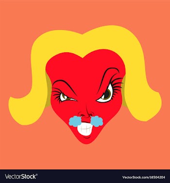 Flat icon on theme evil women vector image