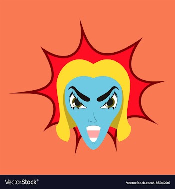 Flat icon on theme evil women vector image