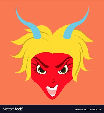 Flat icon on theme evil women vector image
