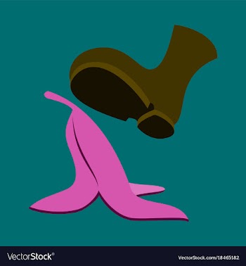 Flat icon on theme humor banana peel vector image