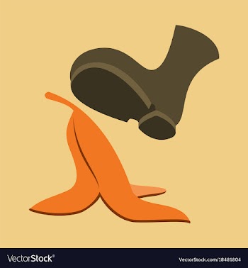 Flat icon on theme humor banana peel vector image