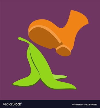 Flat icon on theme humor banana peel vector image
