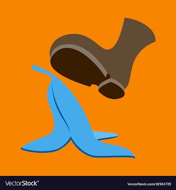 Flat icon on theme humor banana peel vector image