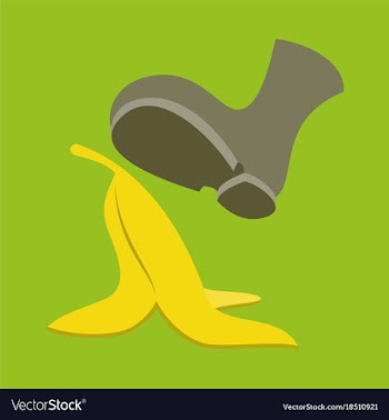 Flat icon on theme humor banana peel vector image