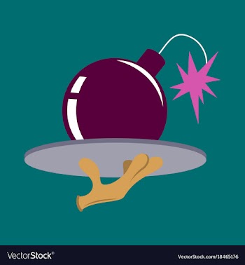 Flat icon on theme humor bomb vector image