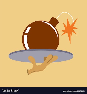 Flat icon on theme humor bomb vector image