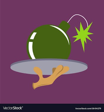 Flat icon on theme humor bomb vector image