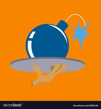 Flat icon on theme humor bomb vector image