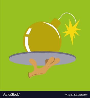 Flat icon on theme humor bomb vector image