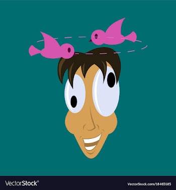 Flat icon on theme humor dizzy man vector image