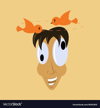 Flat icon on theme humor dizzy man vector image