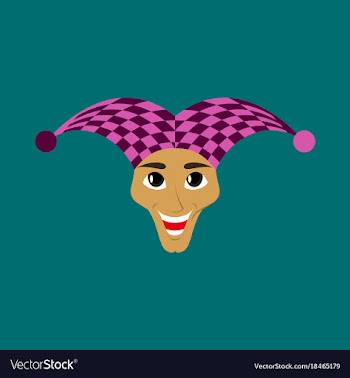 Flat icon on theme humor jester vector image