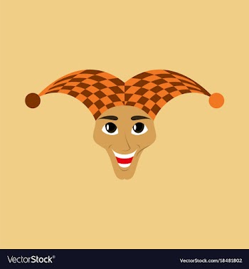 Flat icon on theme humor jester vector image