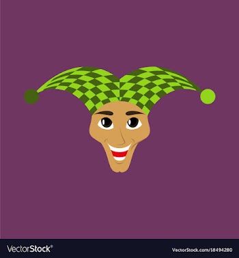 Flat icon on theme humor jester vector image