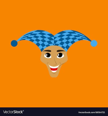 Flat icon on theme humor jester vector image