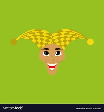 Flat icon on theme humor jester vector image