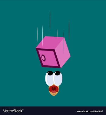 Flat icon on theme humor safe falls vector image