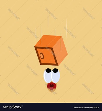Flat icon on theme humor safe falls vector image