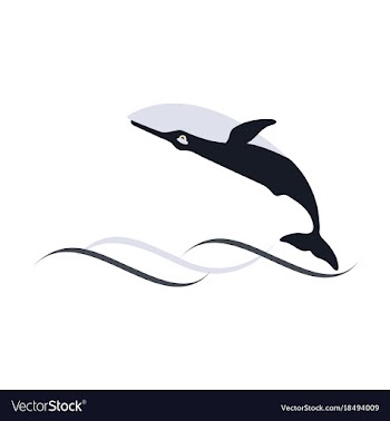 Flat icon on theme save whales jumping whale vector image