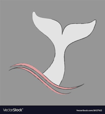 Flat icon on theme save whales tail of a whale vector image