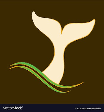 Flat icon on theme save whales tail of a whale vector image