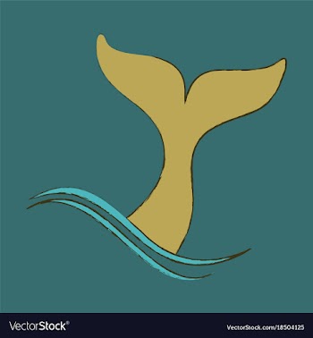 Flat icon on theme save whales tail of a whale vector image