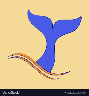 Flat icon on theme save whales tail of a whale vector image
