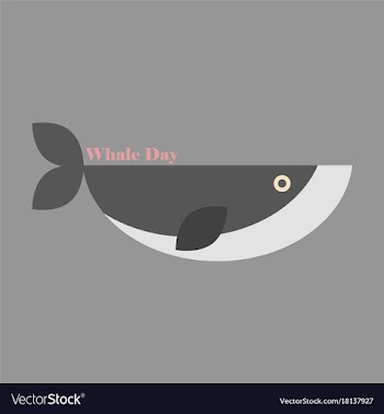 Flat icon on theme save whales whale day vector image