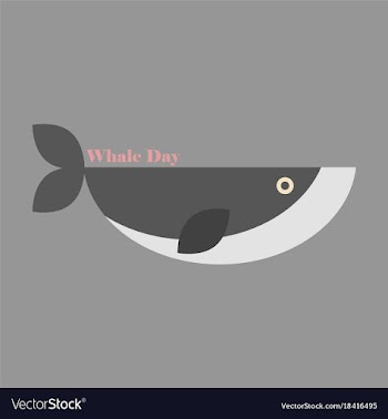 Flat icon on theme save whales whale day vector image