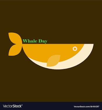 Flat icon on theme save whales whale day vector image