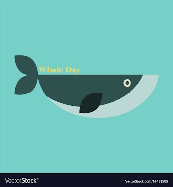 Flat icon on theme save whales whale day vector image