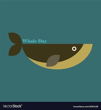 Flat icon on theme save whales whale day vector image