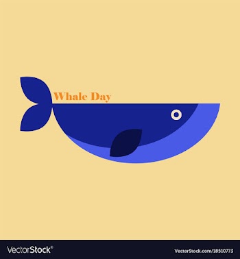 Flat icon on theme save whales whale day vector image