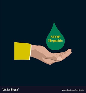 Flat icon on theme world hepatitis day drop of vector image
