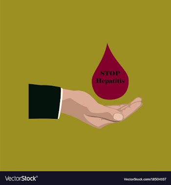 Flat icon on theme world hepatitis day drop of vector image