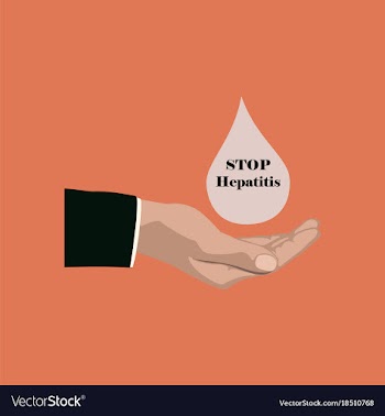 Flat icon on theme world hepatitis day drop of vector image