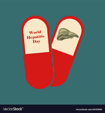 Flat icon on theme world hepatitis day pills vector image