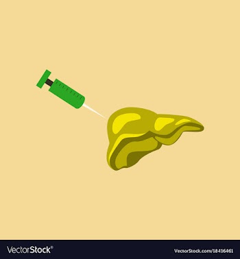 Flat icon on theme world hepatitis day syringe vector image