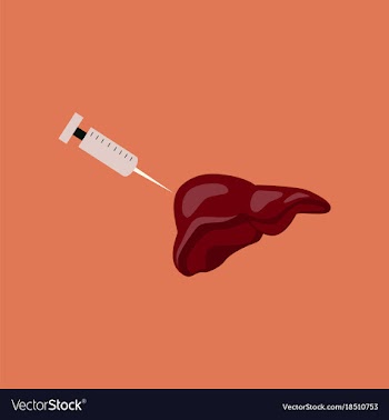 Flat icon on theme world hepatitis day syringe vector image