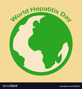 Flat icon on theme world hepatitis day vector image