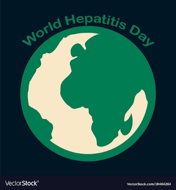 Flat icon on theme world hepatitis day vector image