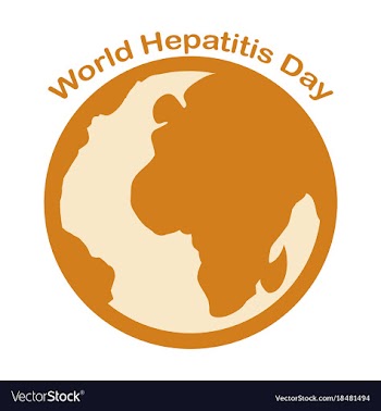 Flat icon on theme world hepatitis day vector image