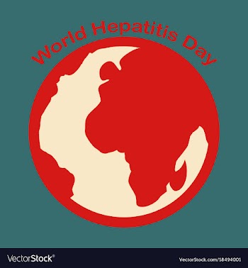 Flat icon on theme world hepatitis day vector image