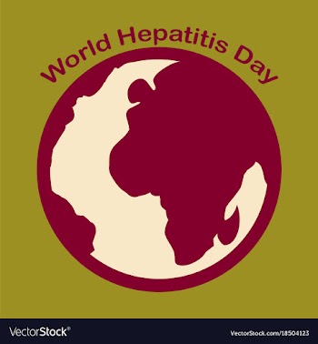 Flat icon on theme world hepatitis day vector image