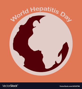 Flat icon on theme world hepatitis day vector image